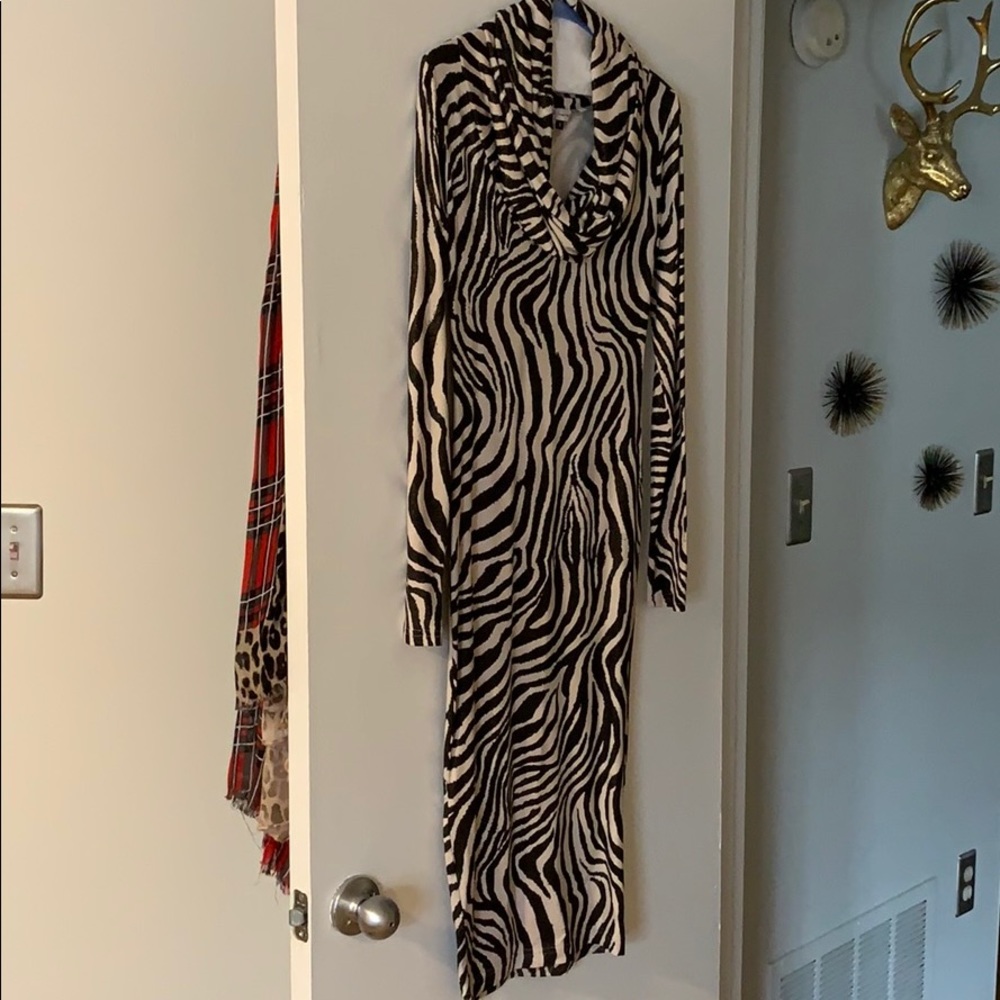 Bill hallman animal midi dress - size S